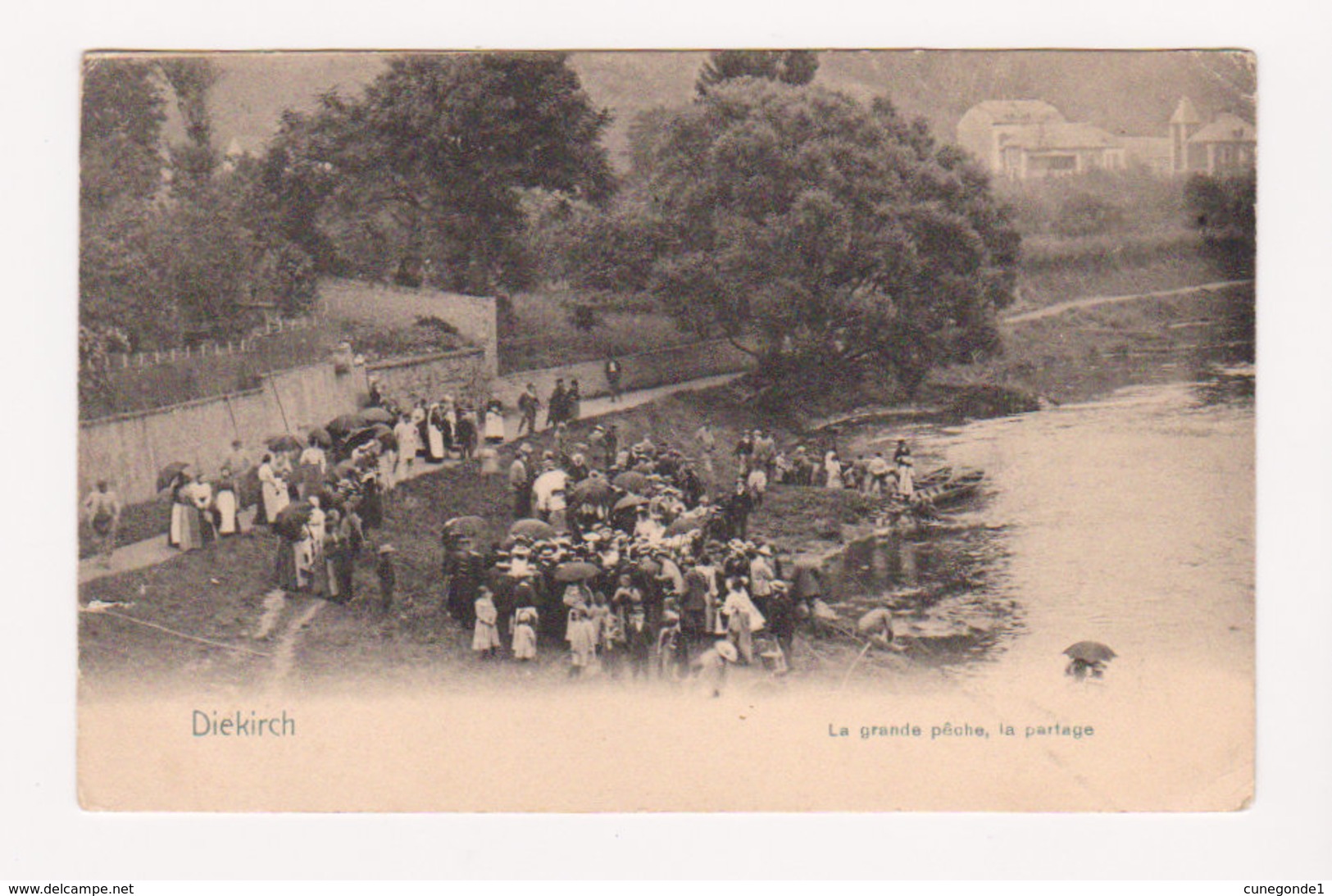 CPA DIEKIRCH : La Grande Pêche, Le Partage, Bien Animée, Circulée En 1906 - Nels, Metz, Serie 9 N° 18 - Diekirch