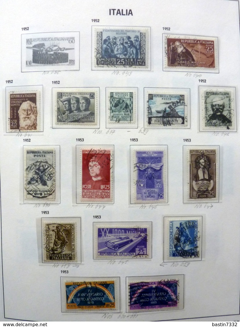 Italië/Italy/Italia collection 1946-1990 in Davo binder used/gebruikt/oblitere