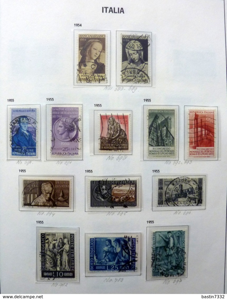 Italië/Italy/Italia collection 1946-1990 in Davo binder used/gebruikt/oblitere