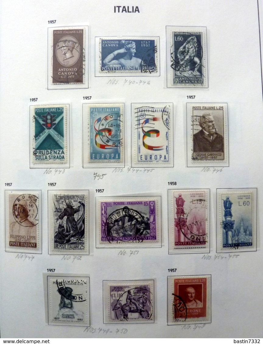 Italië/Italy/Italia collection 1946-1990 in Davo binder used/gebruikt/oblitere