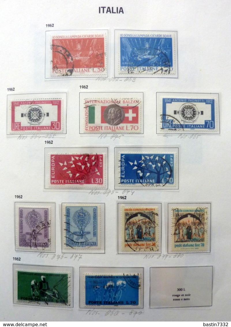 Italië/Italy/Italia collection 1946-1990 in Davo binder used/gebruikt/oblitere