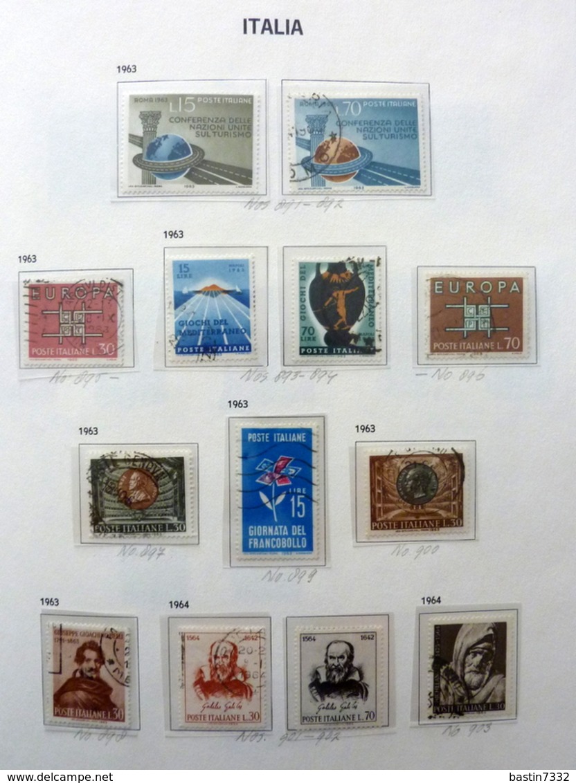 Italië/Italy/Italia collection 1946-1990 in Davo binder used/gebruikt/oblitere