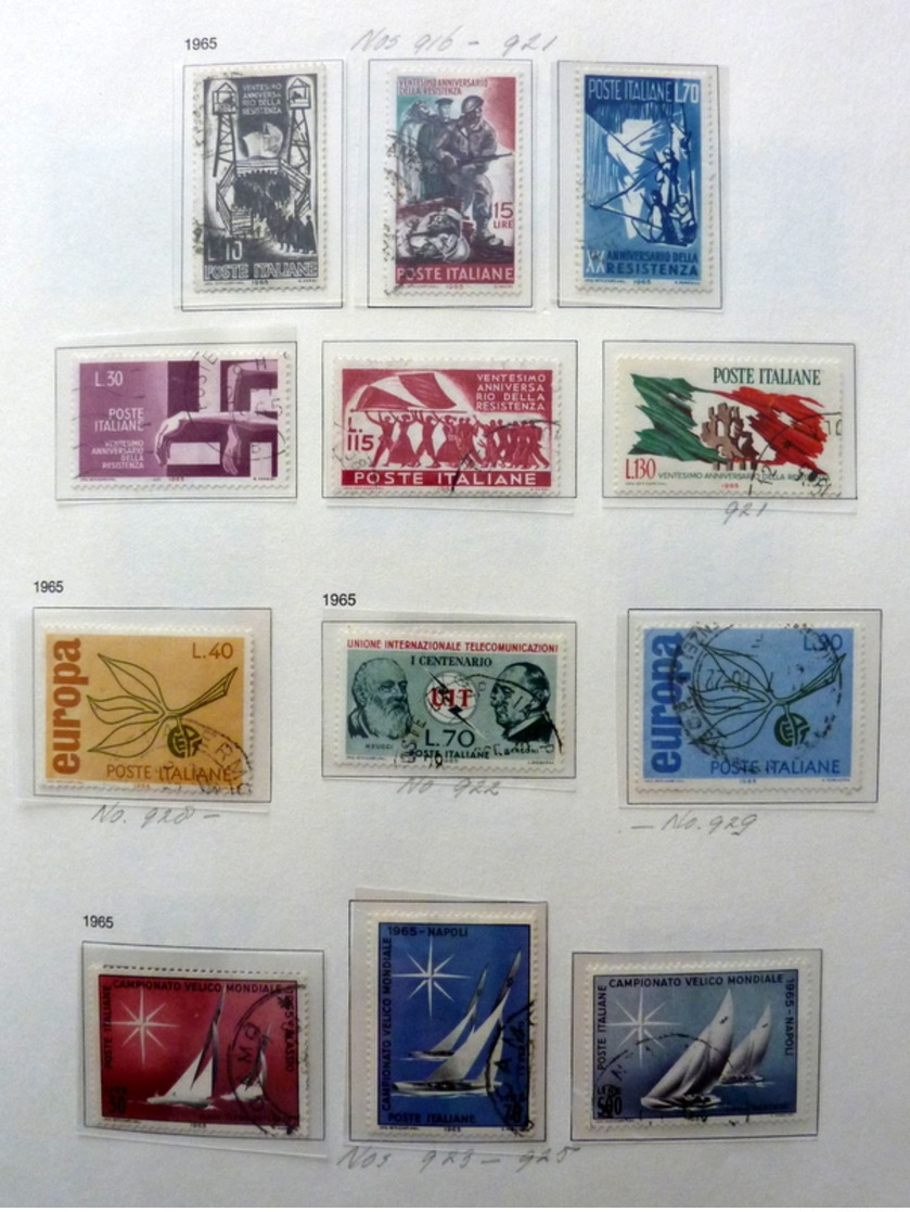 Italië/Italy/Italia collection 1946-1990 in Davo binder used/gebruikt/oblitere