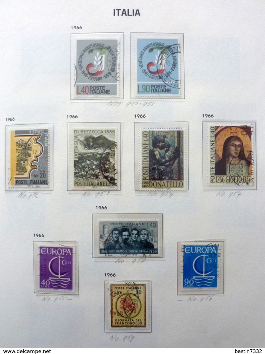 Italië/Italy/Italia collection 1946-1990 in Davo binder used/gebruikt/oblitere