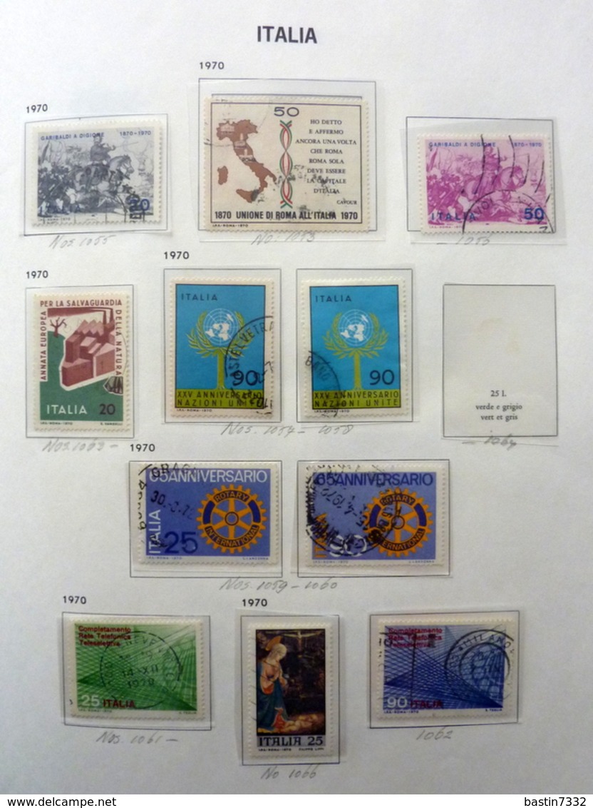 Italië/Italy/Italia collection 1946-1990 in Davo binder used/gebruikt/oblitere