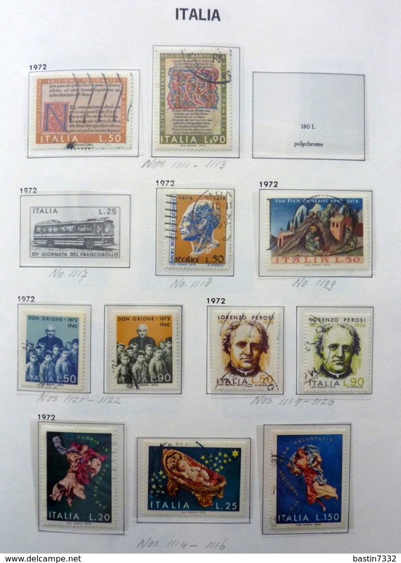 Italië/Italy/Italia collection 1946-1990 in Davo binder used/gebruikt/oblitere