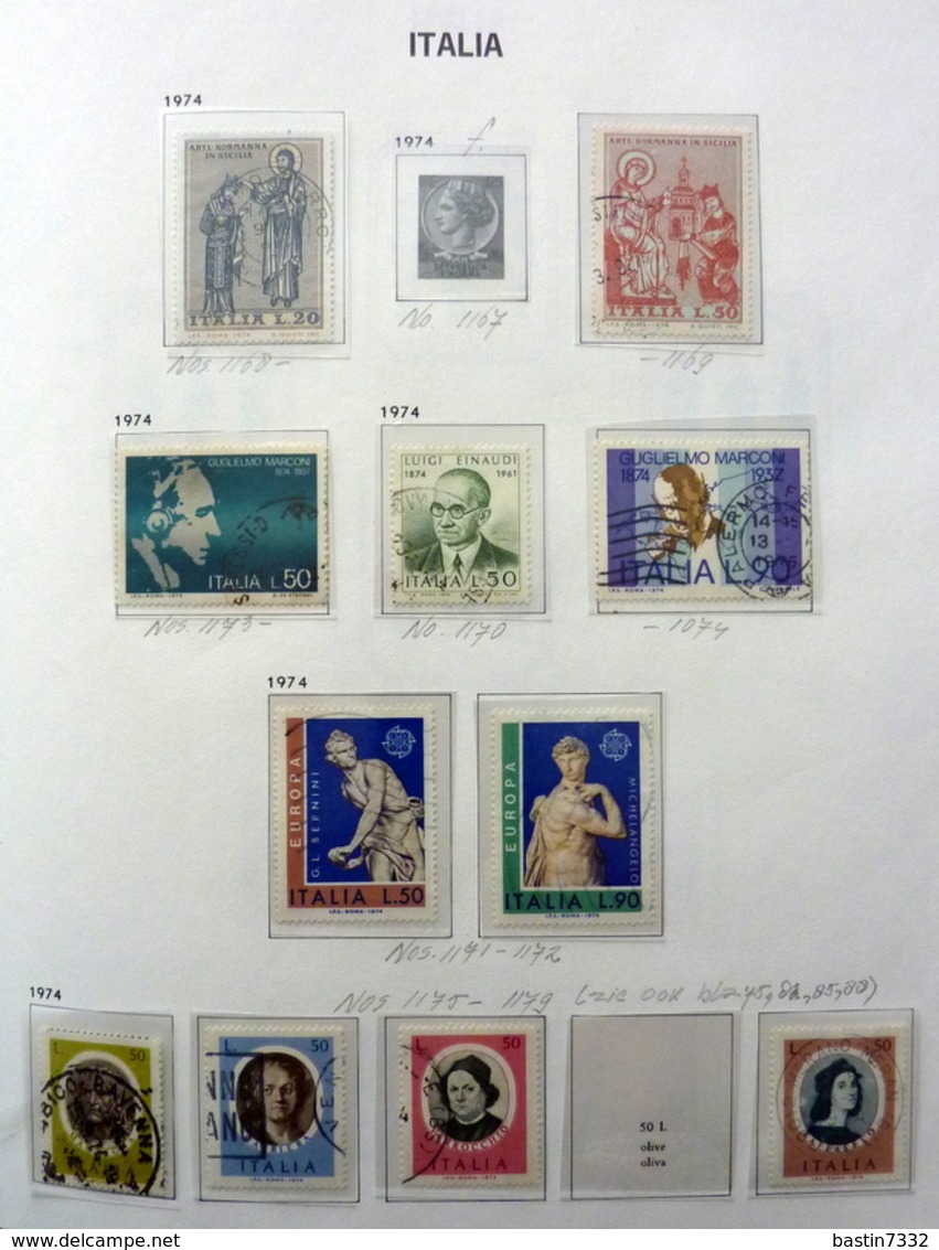 Italië/Italy/Italia collection 1946-1990 in Davo binder used/gebruikt/oblitere