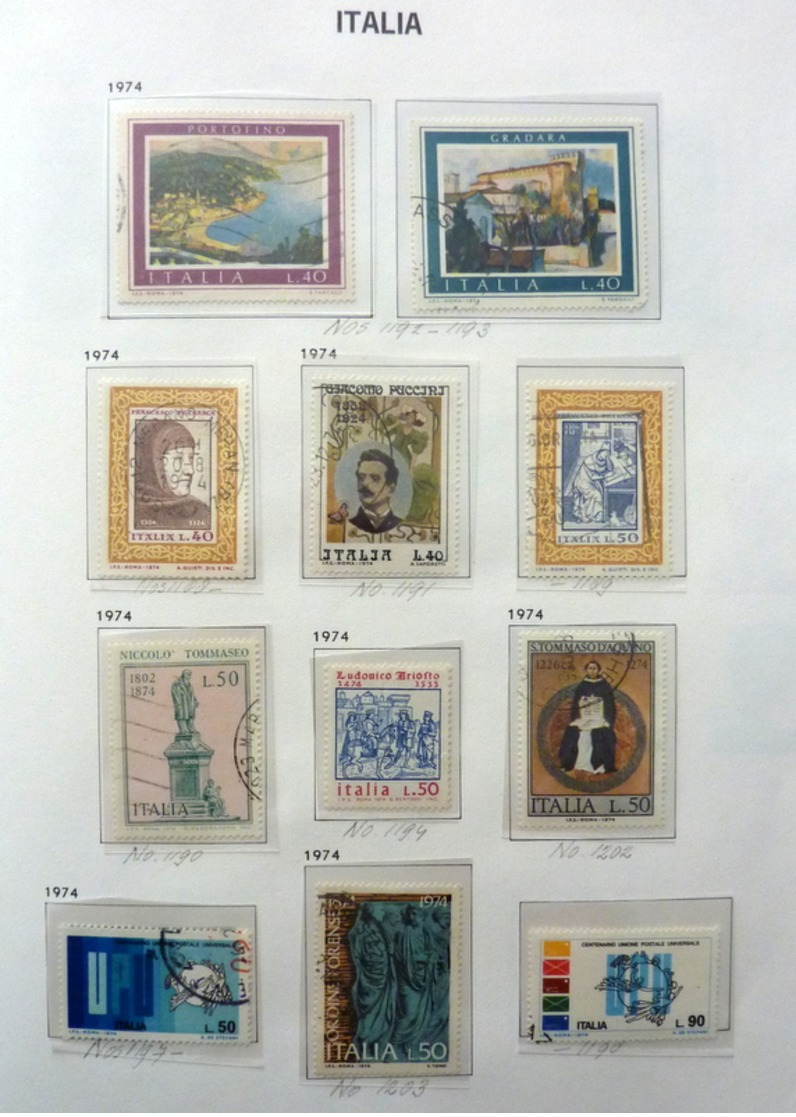 Italië/Italy/Italia collection 1946-1990 in Davo binder used/gebruikt/oblitere