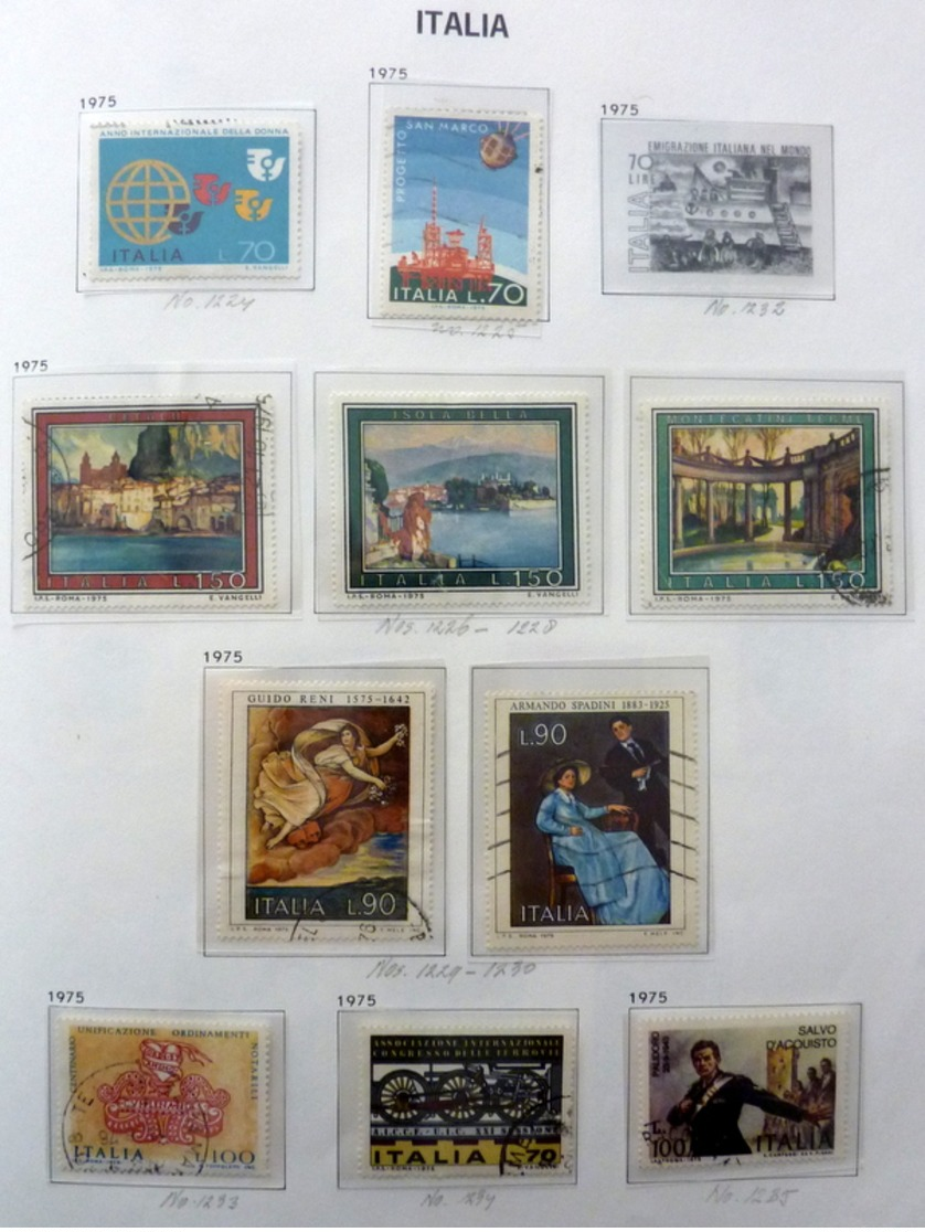 Italië/Italy/Italia collection 1946-1990 in Davo binder used/gebruikt/oblitere