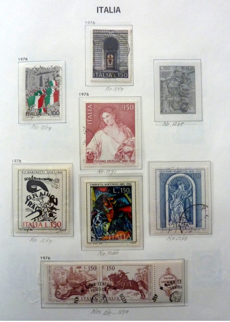 Italië/Italy/Italia collection 1946-1990 in Davo binder used/gebruikt/oblitere