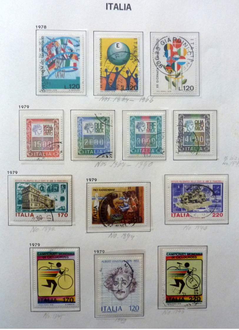 Italië/Italy/Italia collection 1946-1990 in Davo binder used/gebruikt/oblitere