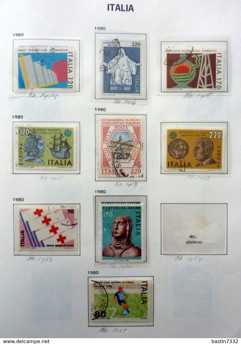 Italië/Italy/Italia collection 1946-1990 in Davo binder used/gebruikt/oblitere