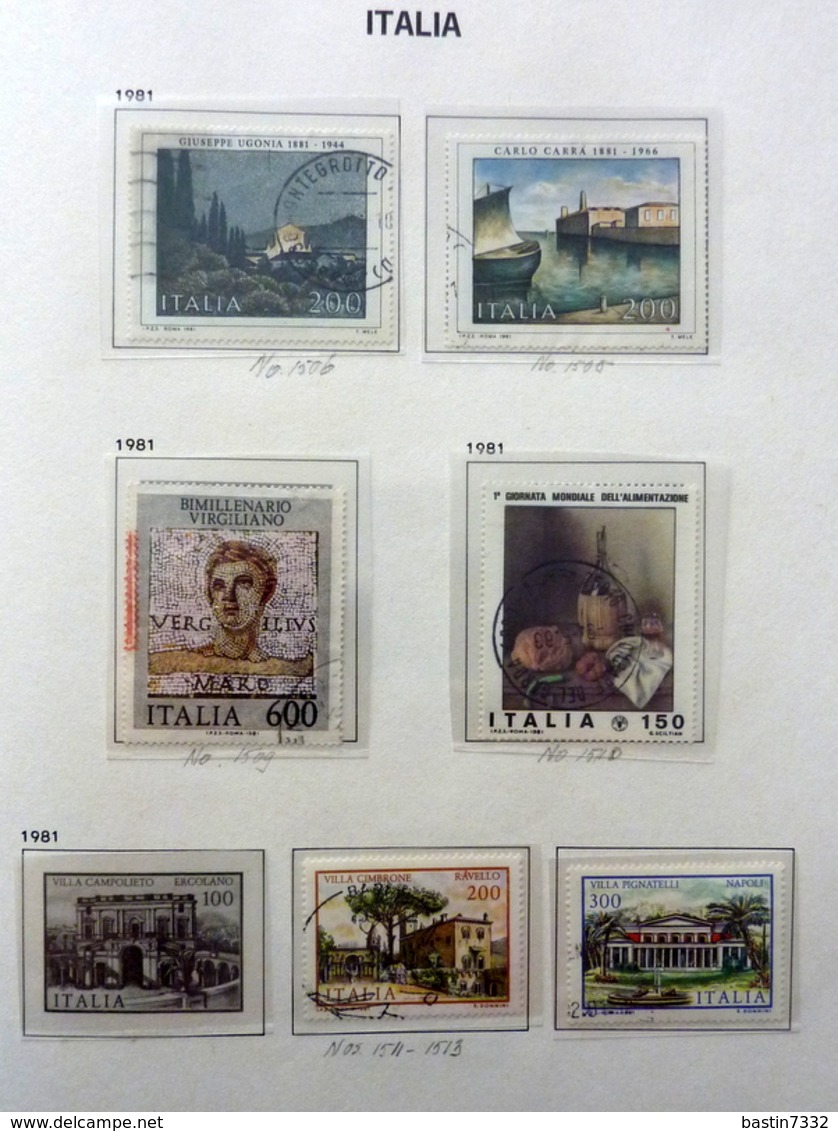 Italië/Italy/Italia collection 1946-1990 in Davo binder used/gebruikt/oblitere