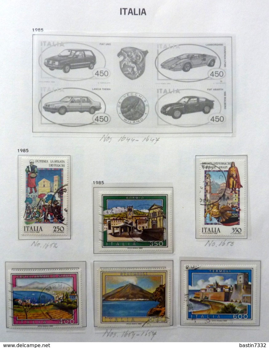 Italië/Italy/Italia collection 1946-1990 in Davo binder used/gebruikt/oblitere