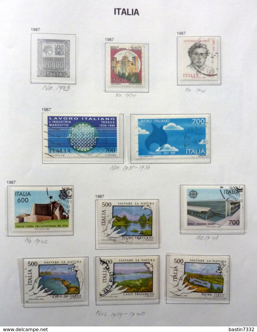 Italië/Italy/Italia collection 1946-1990 in Davo binder used/gebruikt/oblitere