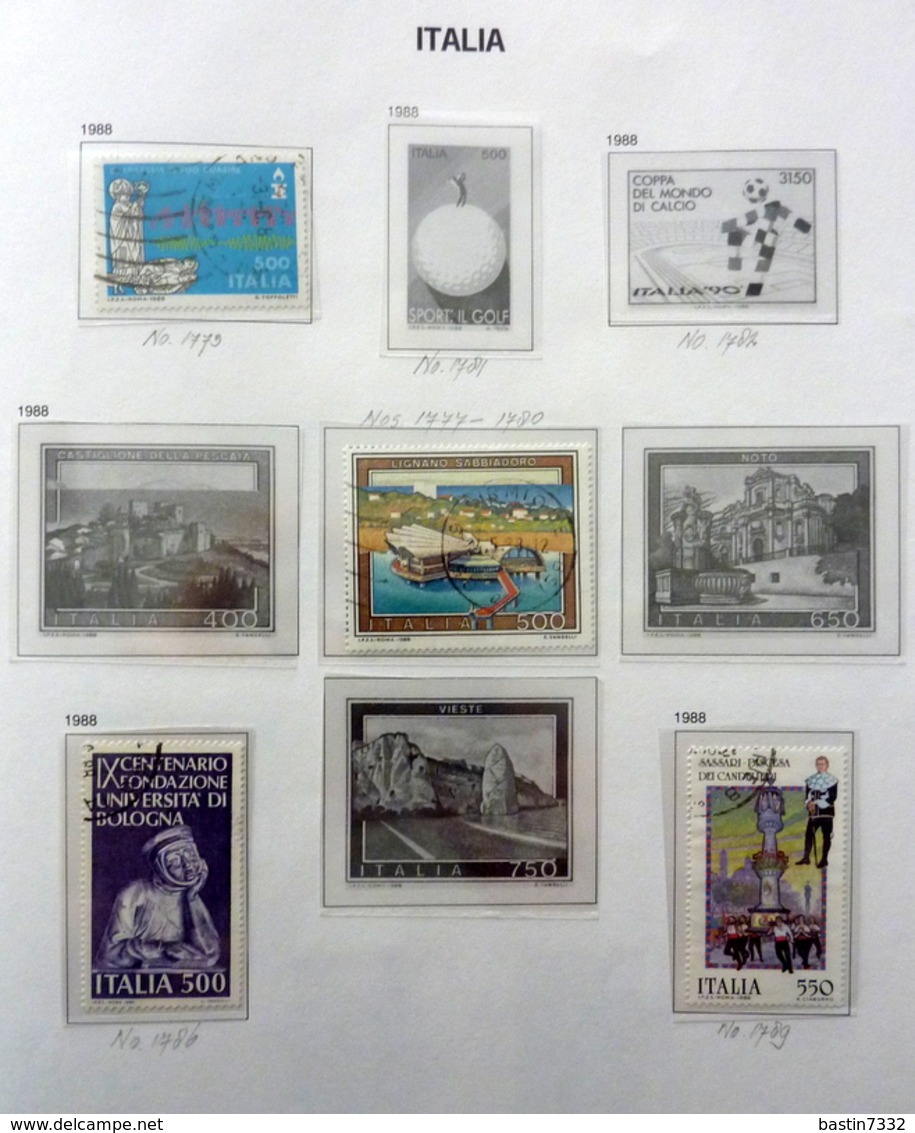 Italië/Italy/Italia collection 1946-1990 in Davo binder used/gebruikt/oblitere