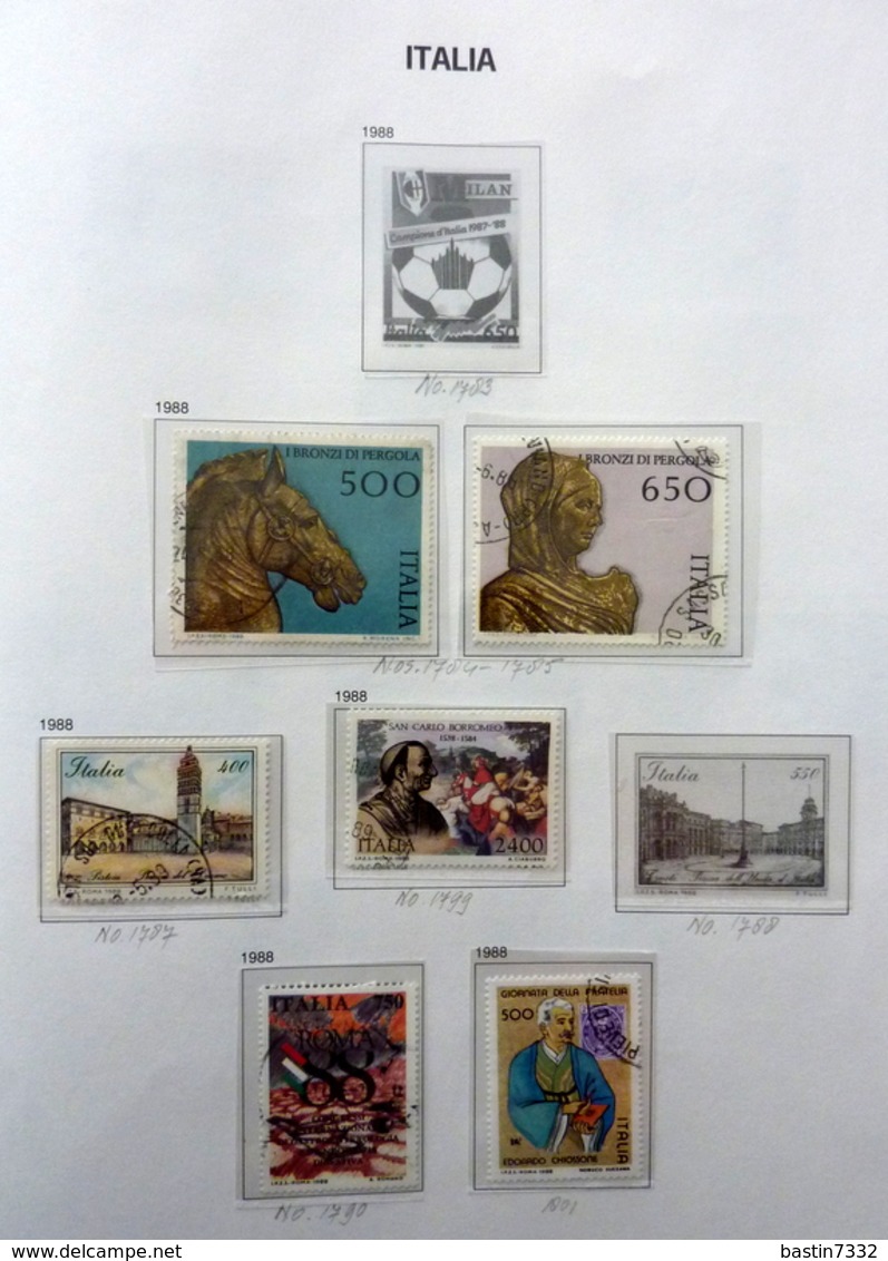 Italië/Italy/Italia collection 1946-1990 in Davo binder used/gebruikt/oblitere