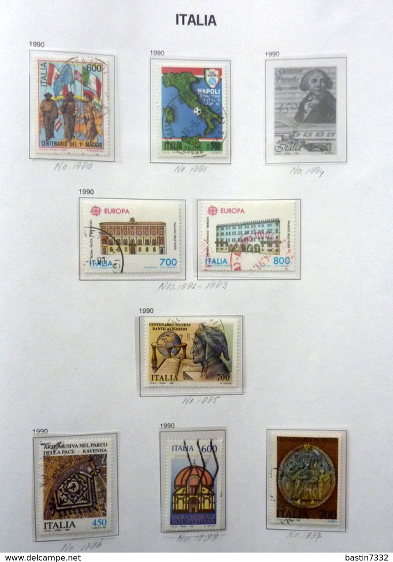 Italië/Italy/Italia collection 1946-1990 in Davo binder used/gebruikt/oblitere