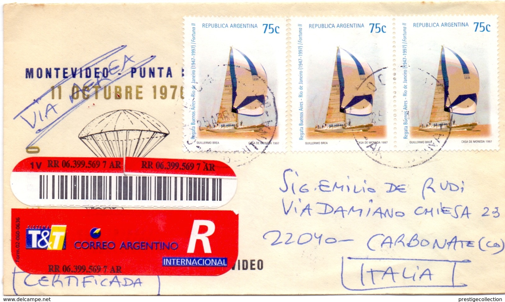 ARGRNTINA AIR MAIL  Registred Mail 1997 (SET180231) - Posta Aerea