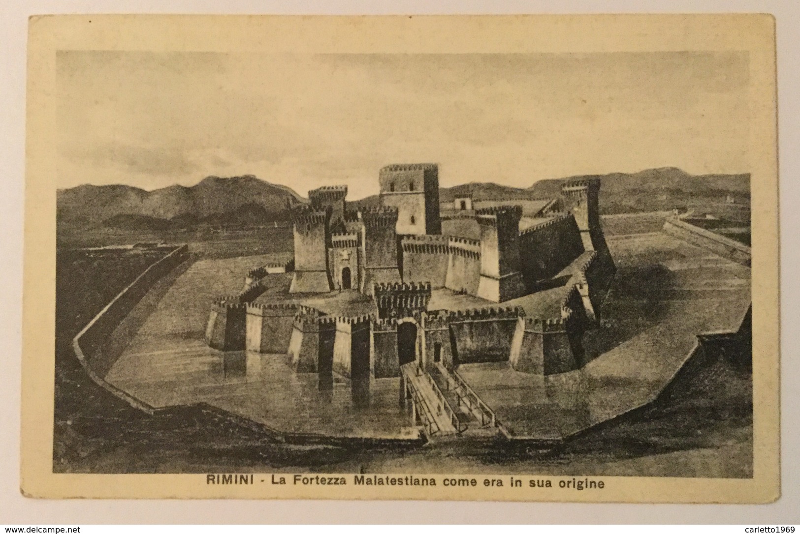 RIMINI - LA FORTEZZA MALATESTIANA COME ERA IN SUA ORIGINE - AFFRANCATA FP - Rimini