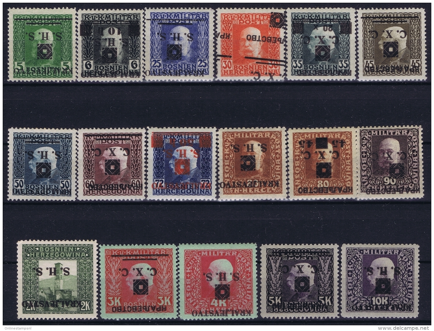 Yugoslavia Mi 33 - 50 Part Set Postfrisch/neuf Sans Charniere /MNH/**  Kopfstehenede  Aufdrücken - Ungebraucht