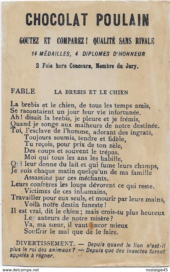 Chromo H.Laas 581 Fond Or - La Suisse Carte Postale Union Universelle Adressée à Mr Poulain Blois - Poulain