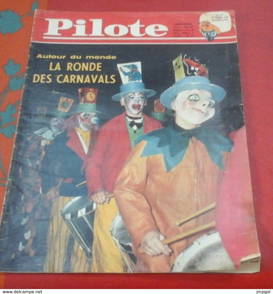 Pilote N° 121 15 Février 1962 Mirage III Cigognes De Dijon,Bellonte "Point D'Interrogation" En BD,Carnaval - Pilote