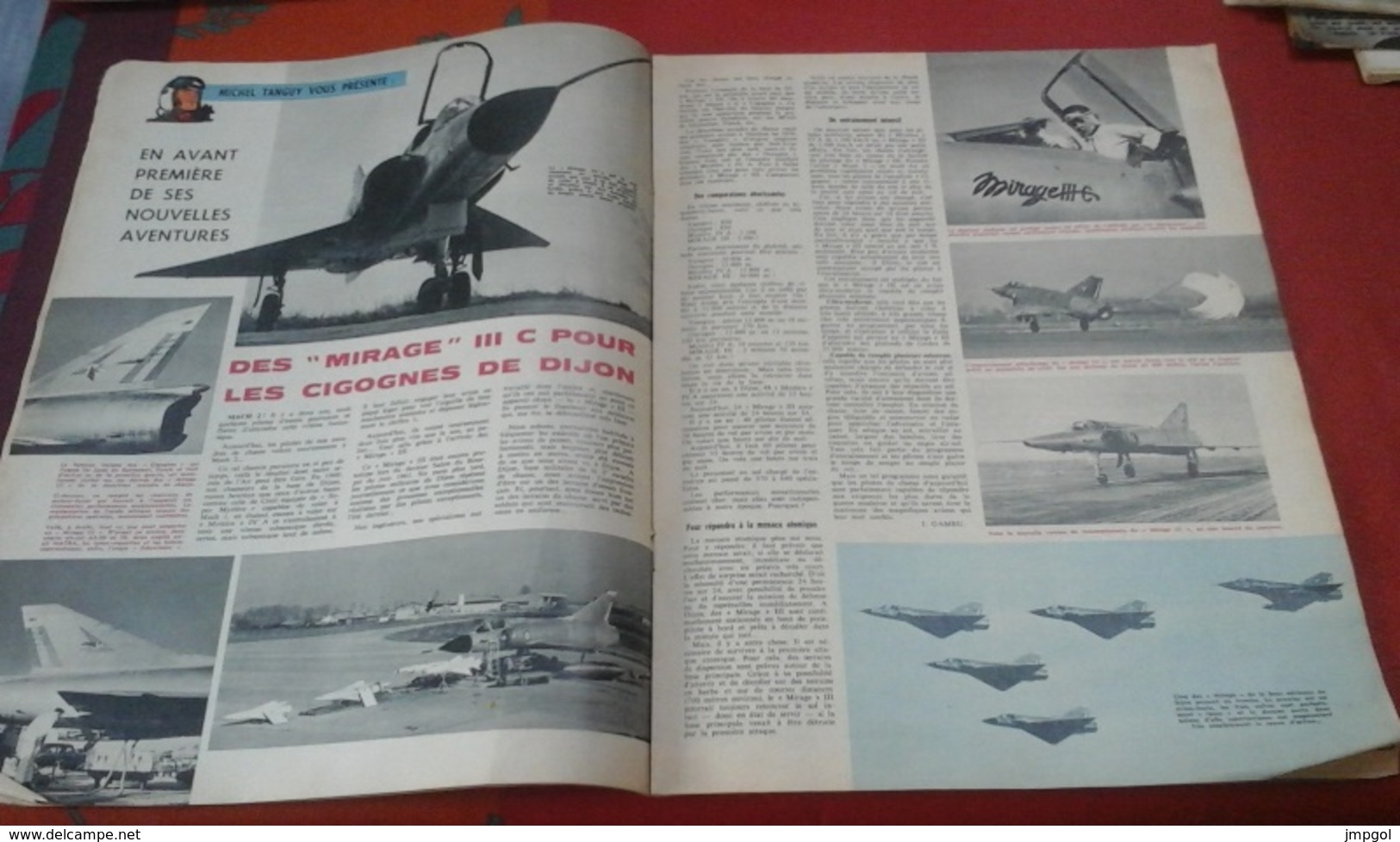 Pilote N° 121 15 Février 1962 Mirage III Cigognes De Dijon,Bellonte "Point D'Interrogation" En BD,Carnaval - Pilote