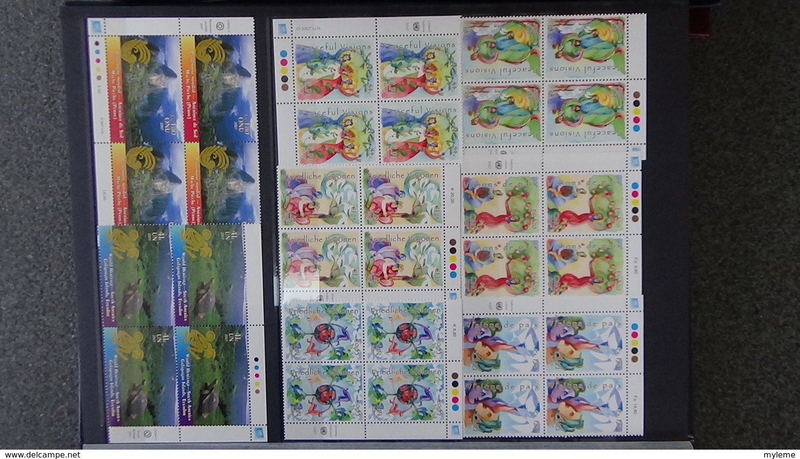 Dispersion d'une grosse collection timbres et blocs ** Nations Unies tous bureaux. Superbe !!!