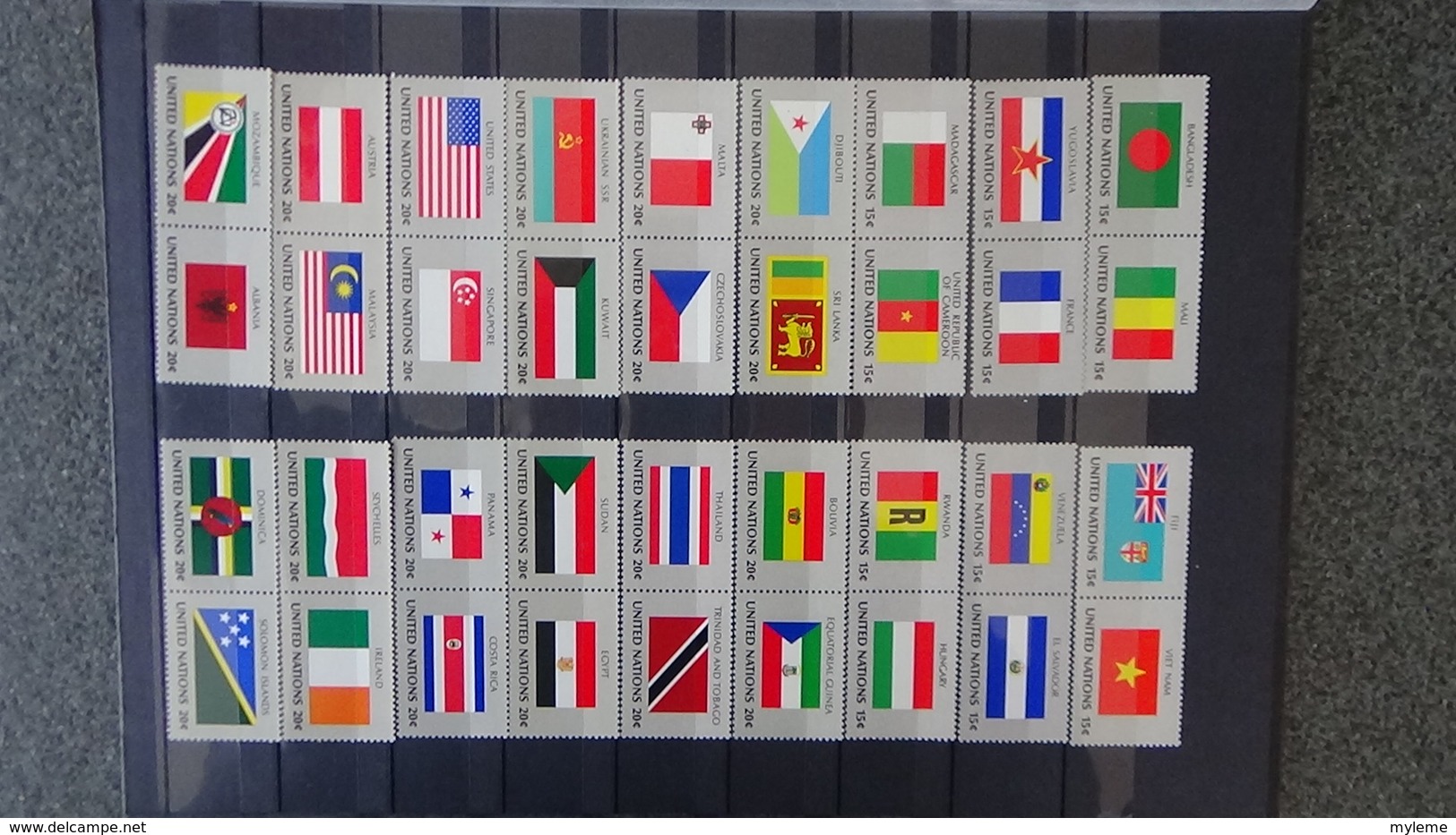 Dispersion d'une grosse collection timbres et blocs ** Nations Unies tous bureaux. Superbe !!!