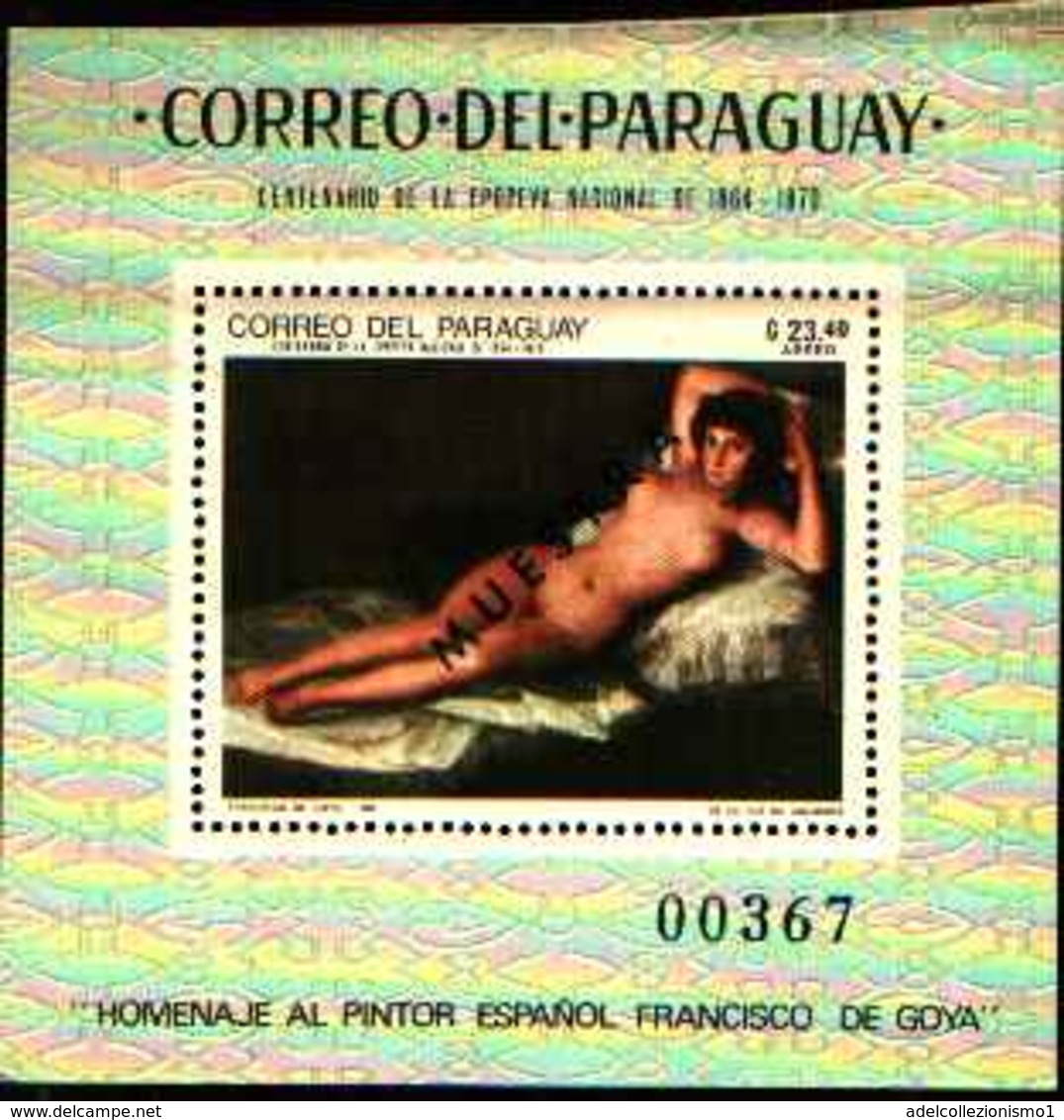 72485)  PARAGUAY - - BF - Cent. Epopea Nazionale-quadro Di F.goya -muestra-saggio-mnh** - Paraguay