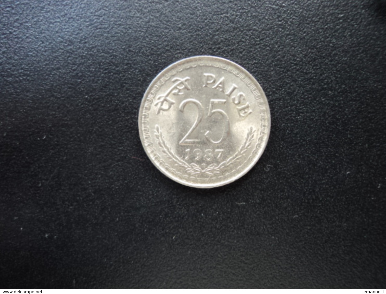 INDE : 25 PAISA    1987 (H)   KM 49.1     TTB / SUP - Inde