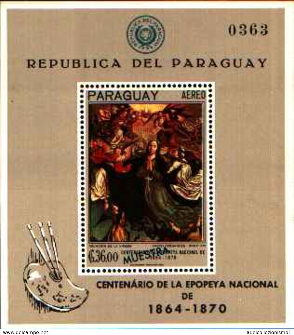 72487)  PARAGUAY  - BF - Cent. Epopea Nazionale-quadro Di Vasco Fernandes -muestra-saggio-mnh**-dentellato - Paraguay