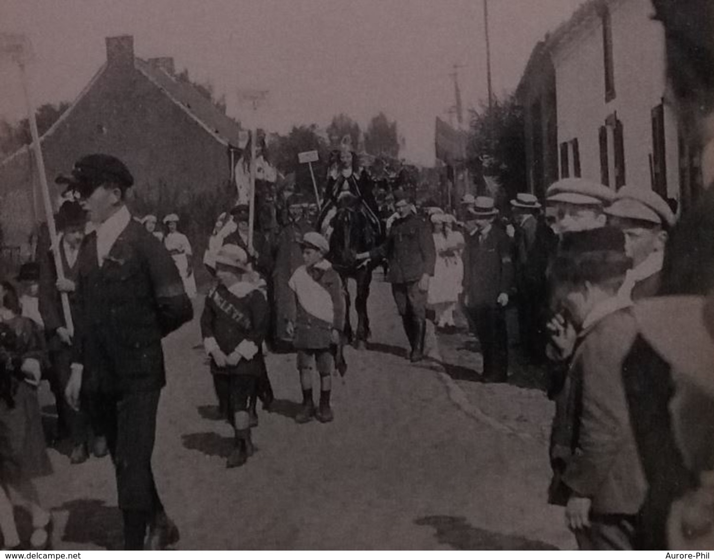 Huissignies Fête Patriotique Du 12 Septembre 1920  La Belgique Groupe De 3 Jeunes Filles - Chievres