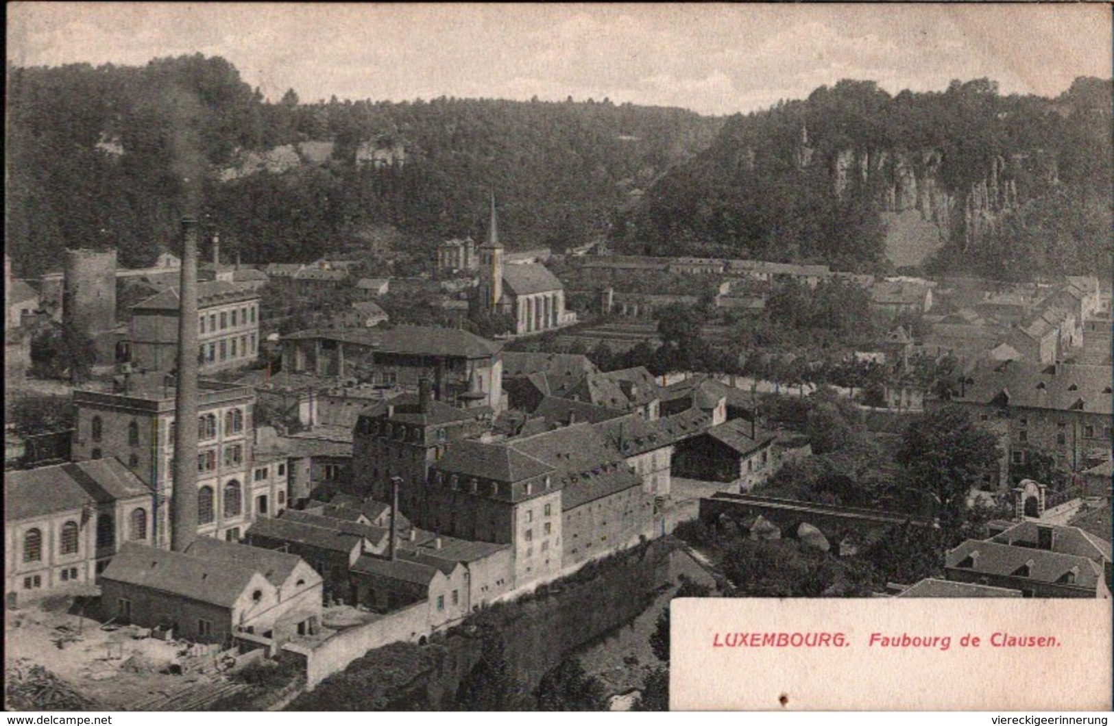 ! Alte Ansichtskarte Luxemburg Luxembourg, Faubourg De Clausen, Fabrik, Usine - Luxemburg - Stad