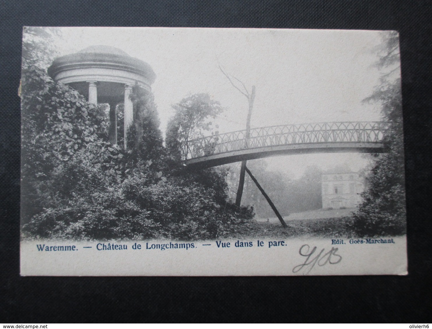 CP BELGIQUE (M1818) WAREMME (2 VUES) Château De Longchamps - Vue Dans Le Parc 1909 - Borgworm