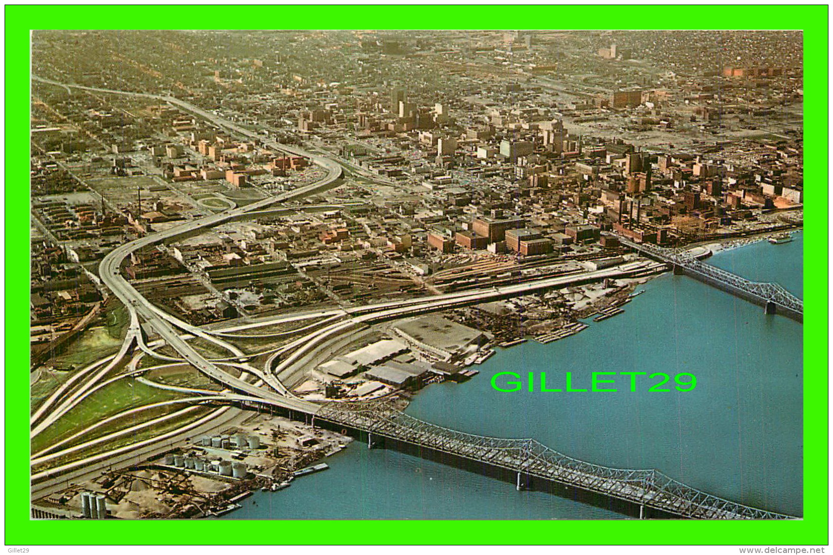 LOUISVILLE, KY - AIRVIEW, OHIO RIVER &amp; KENNEDY MEMORIAL BRIDGE - READMORE DISTRIBUTING CO - - Louisville