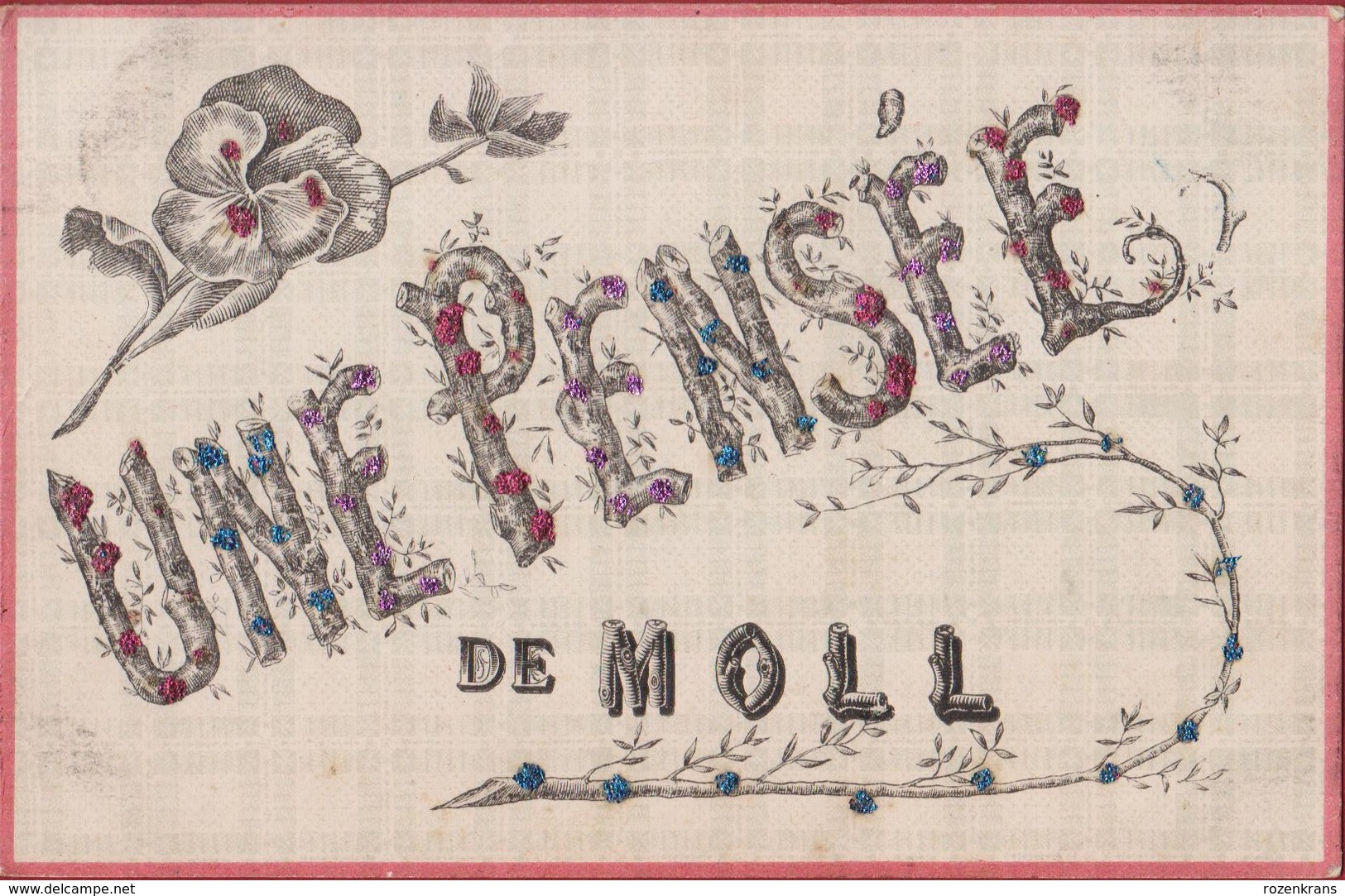 Une Pensee De Moll Mol Kempen Groeten Uit Fantasie Carte Fantaisie Kaart CPA 1907 ? - Mol