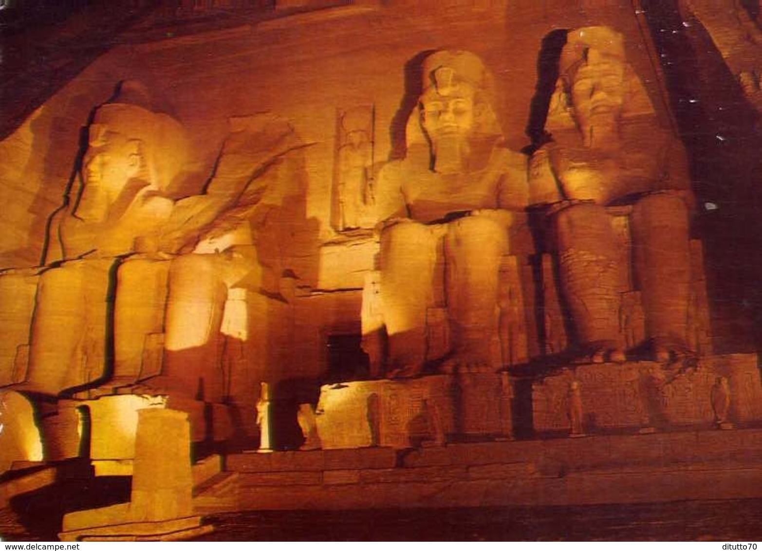 Abu - Simbel Temple - Illuminated By Night - Formato Grande Viaggiata Mancante Di Affrancatura – E 7 - Abu Simbel Temples