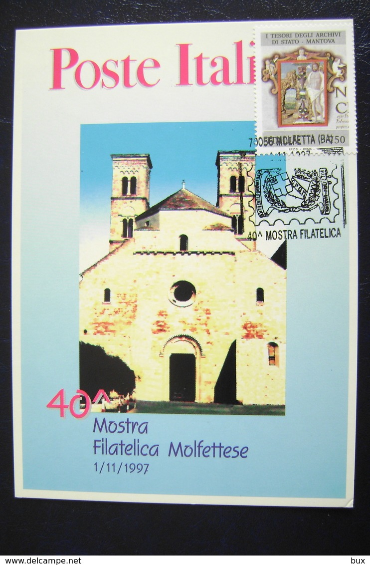 MOLFETTA 1997   FDC  MOSTRA FILATELICA    PUGLIA  BARI FIRST DAY  PREMIER JOUR  MAXIMUM - Molfetta