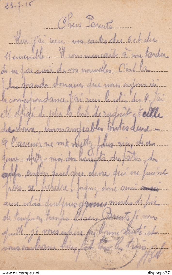 CARTE-LETTRE PRISONNIERS DE GUERRE -   à INGOLSTADT -BAVIERE - WW I