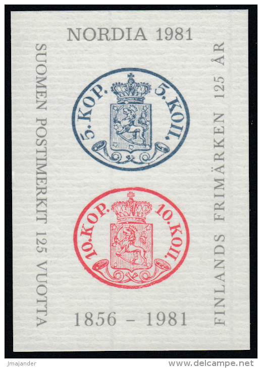 Finland NORDIA 1981 Souvenir Sheet Printed By The Bank Of Finland Security Printing House. MNH - Proofs & Reprints