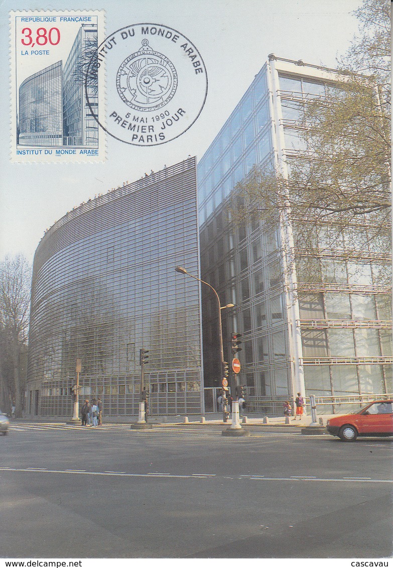 Carte  Maximum  1er  Jour   FRANCE      INSTITUT  DU  MONDE  ARABE    1990 - 1990-1999