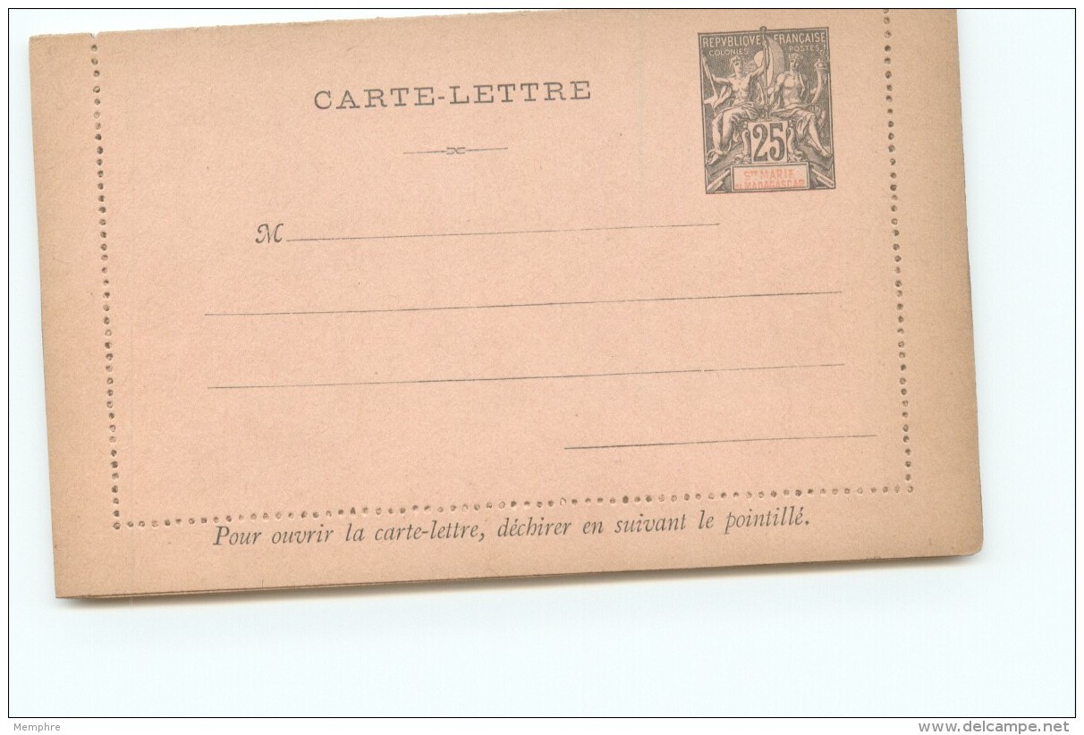 Entier  Carte-lettre 25 Cent. Groupe Neuve - Brieven En Documenten