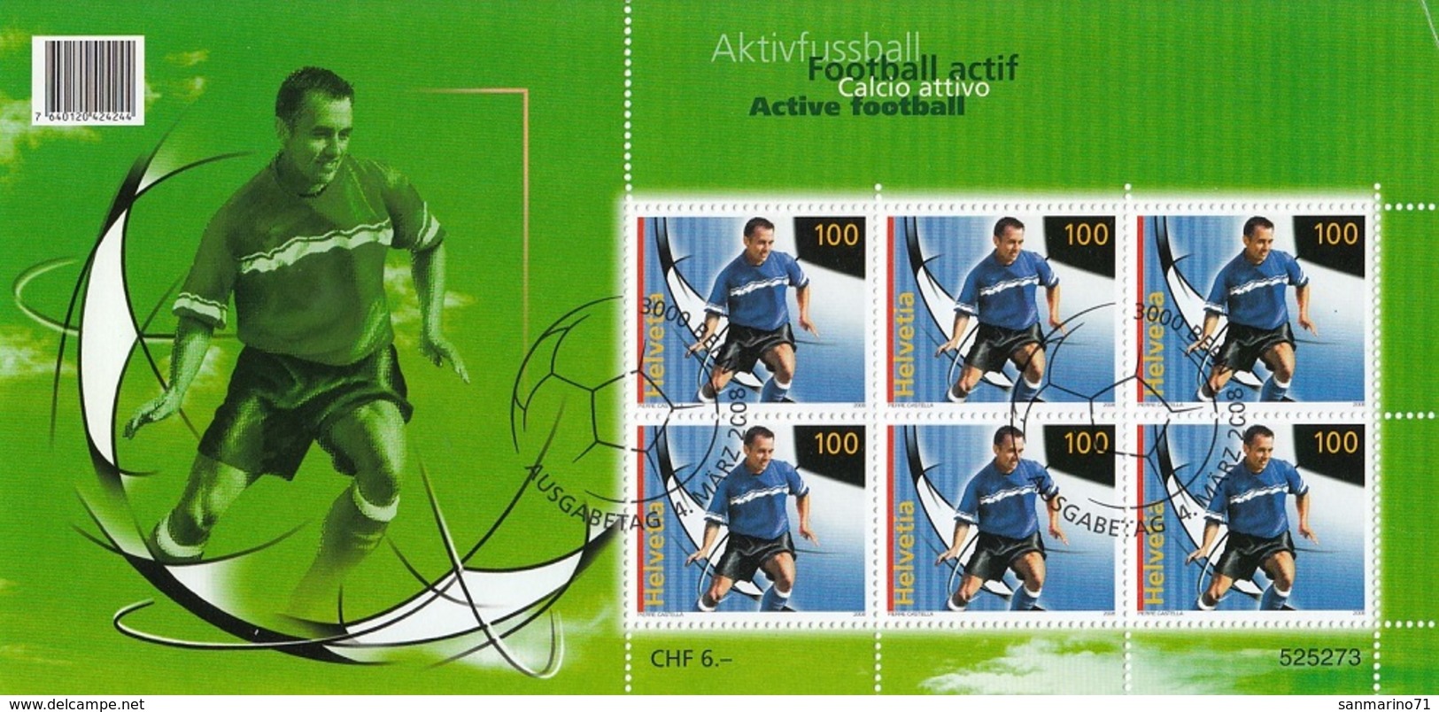 SWITZERLAND 2045,used,footall - Blocs & Feuillets