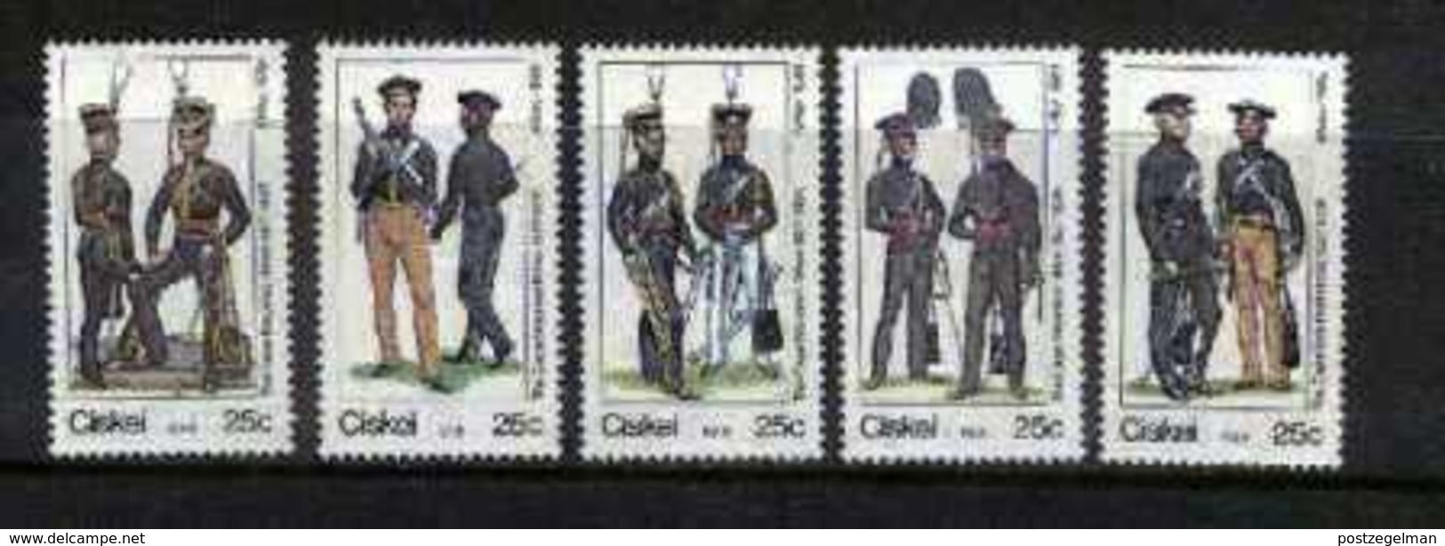 CISKEI, 1984, MNH Stamp(s), Military Uniforms,  Nr(s). 65-69 - Ciskei