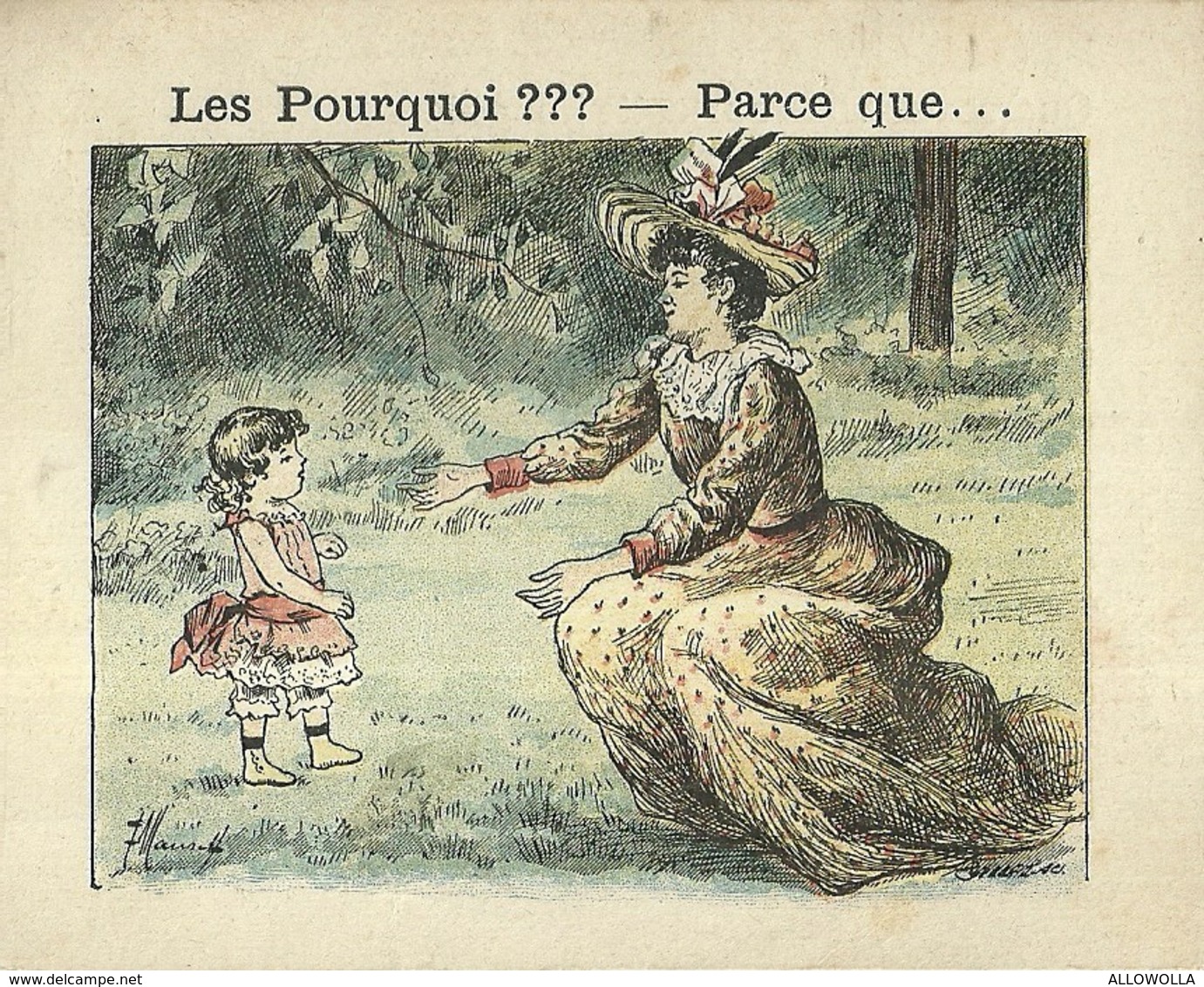 1387 " LES POURQUOI ??? ..... PARCE QUE ..... " FIGURINA DIDATTICA FRANCESE  ORIGINALE - 0-6 Anni