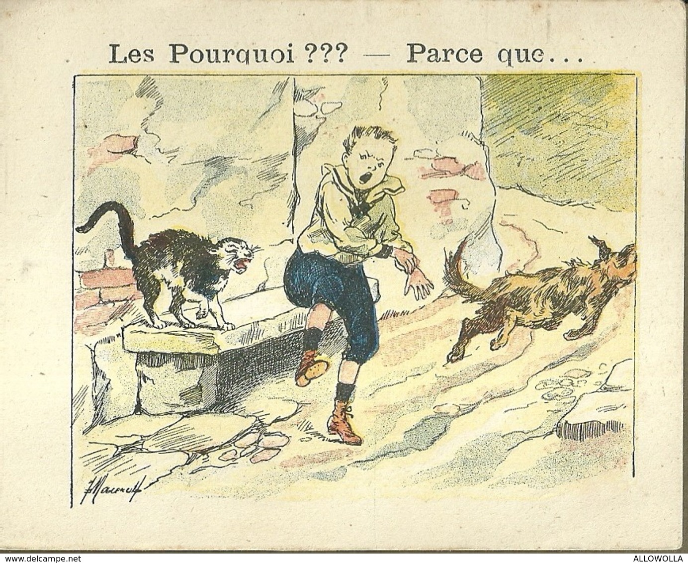 1389 " LES POURQUOI ??? ..... PARCE QUE ..... " FIGURINA DIDATTICA FRANCESE  ORIGINALE - 0-6 Anni