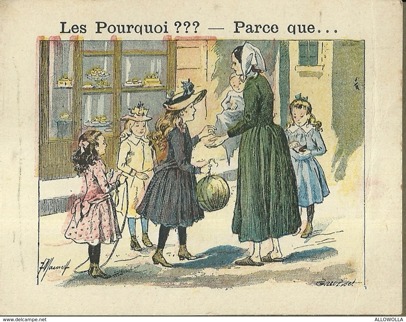 1392 " LES POURQUOI ??? ..... PARCE QUE ..... " FIGURINA DIDATTICA FRANCESE  ORIGINALE - 0-6 Anni