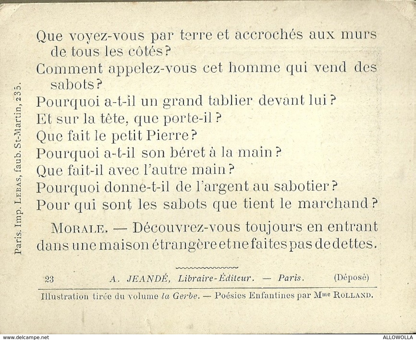 1398 " LES POURQUOI ??? ..... PARCE QUE ..... " FIGURINA DIDATTICA FRANCESE  ORIGINALE - 0-6 Jahre